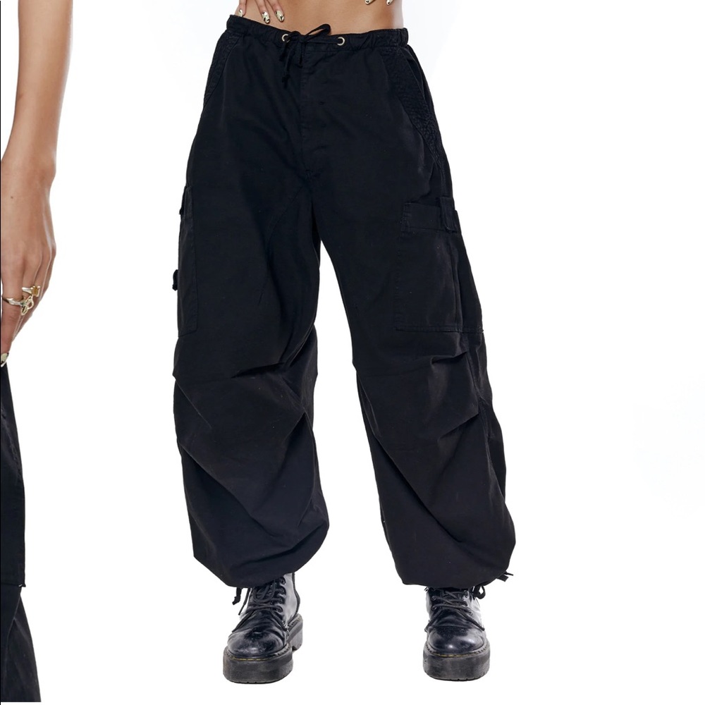 Jaded London Black Cargo Pant